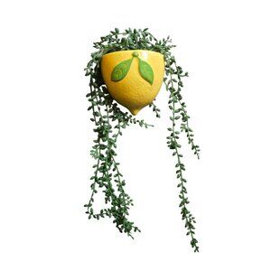 New Wall Hanging Lemon Vase Fake Hanging Plant Artificial Beaded Succulent